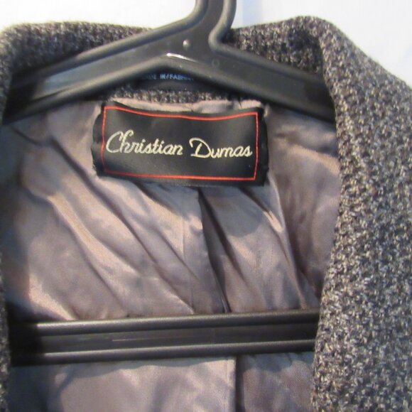 Vintage Christian Dumas English Saddleworth Wool Tweed Blazer Size 44R F580 - Picture 3 of 7